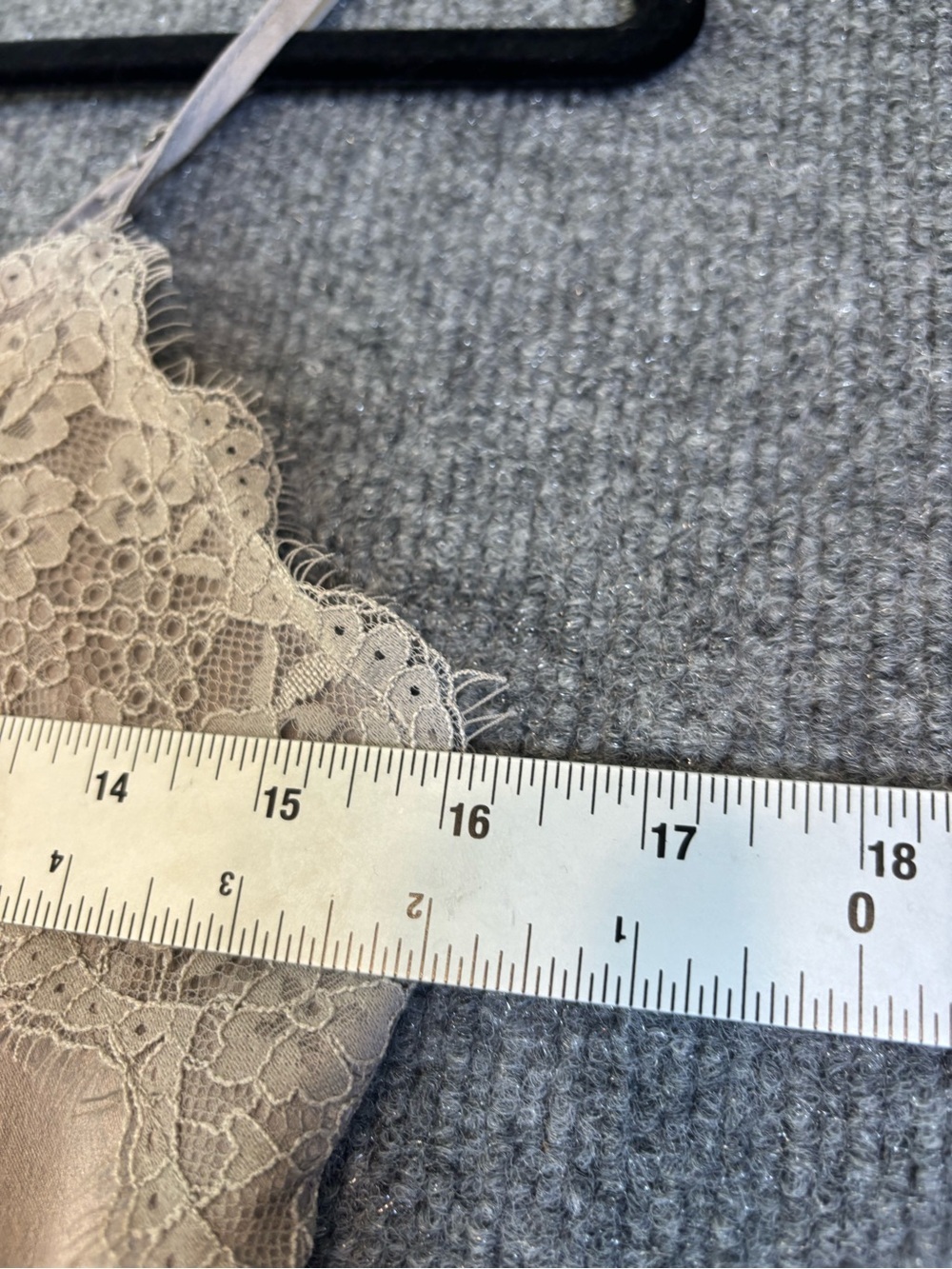 Abercrombie Satin Lace Trim Cami Top Silver Gray Silk Look Blouse Size S - Picture 5 of 8